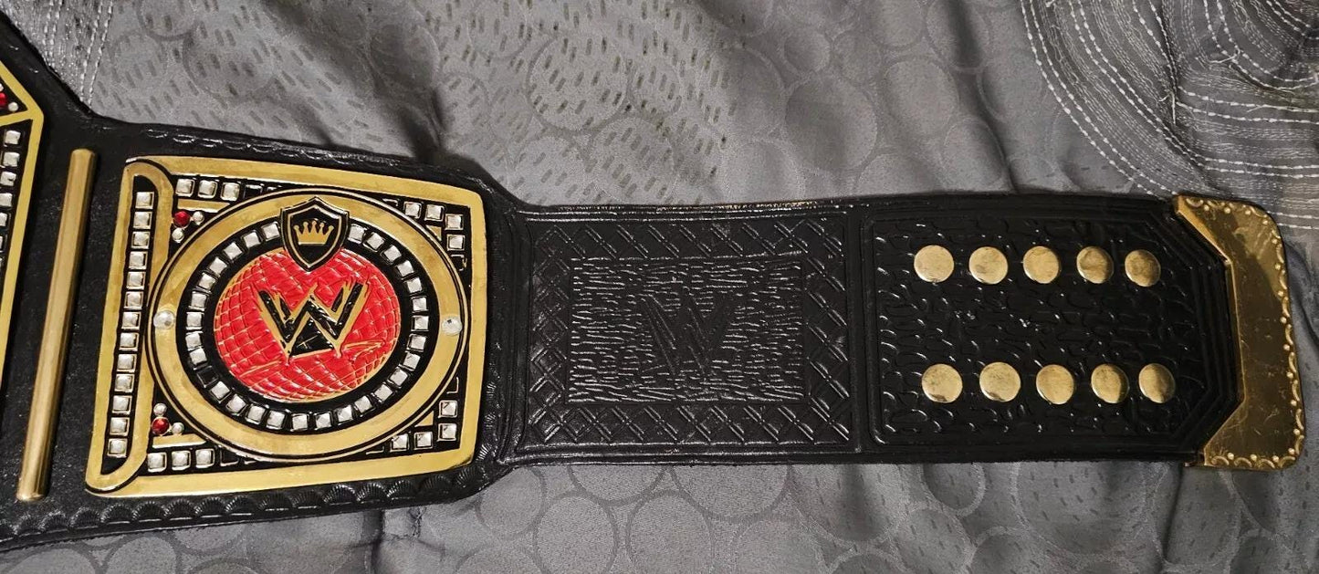 Scratch Logo Championship Replica Belt V2 | 2MM 4MM Zinc Plates | Real Leather Strap | Wrestling Title