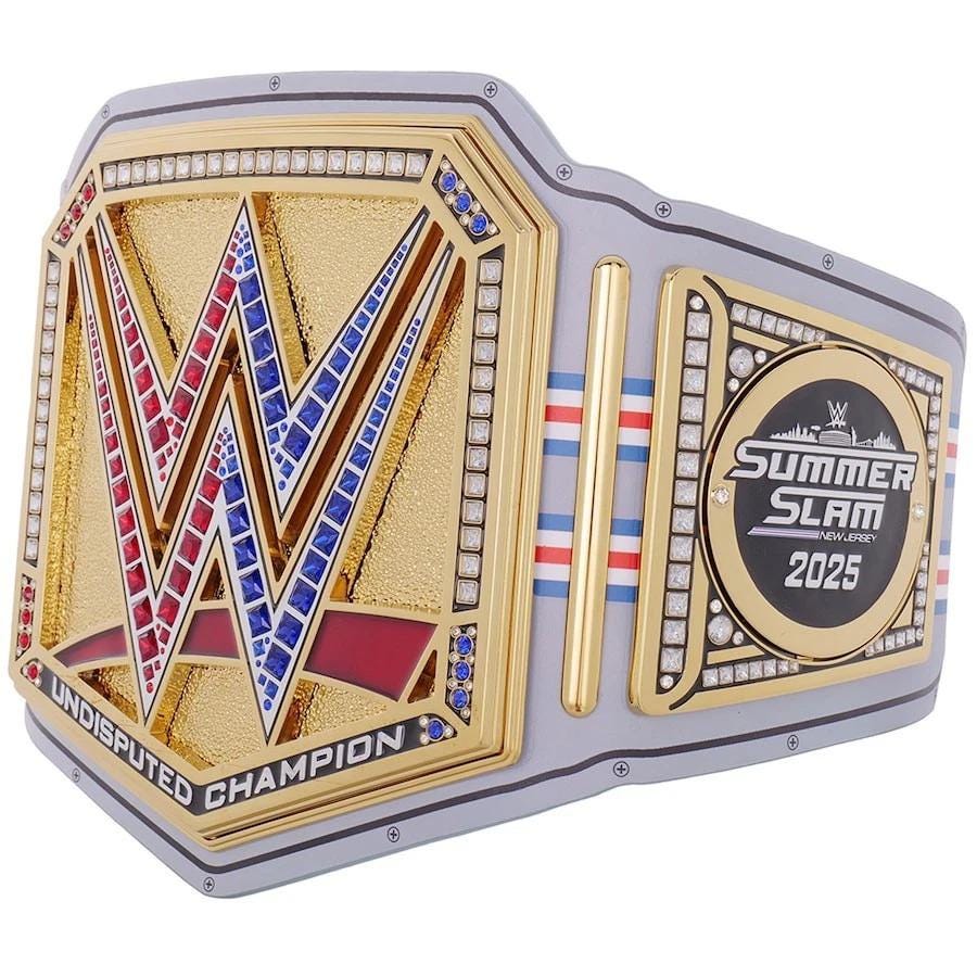 SummerSlam 2025 Undisputed Championship Belt | Replica 2MM 4MM Brass | Real Leather Strap | Adult Size Wrestling Gift