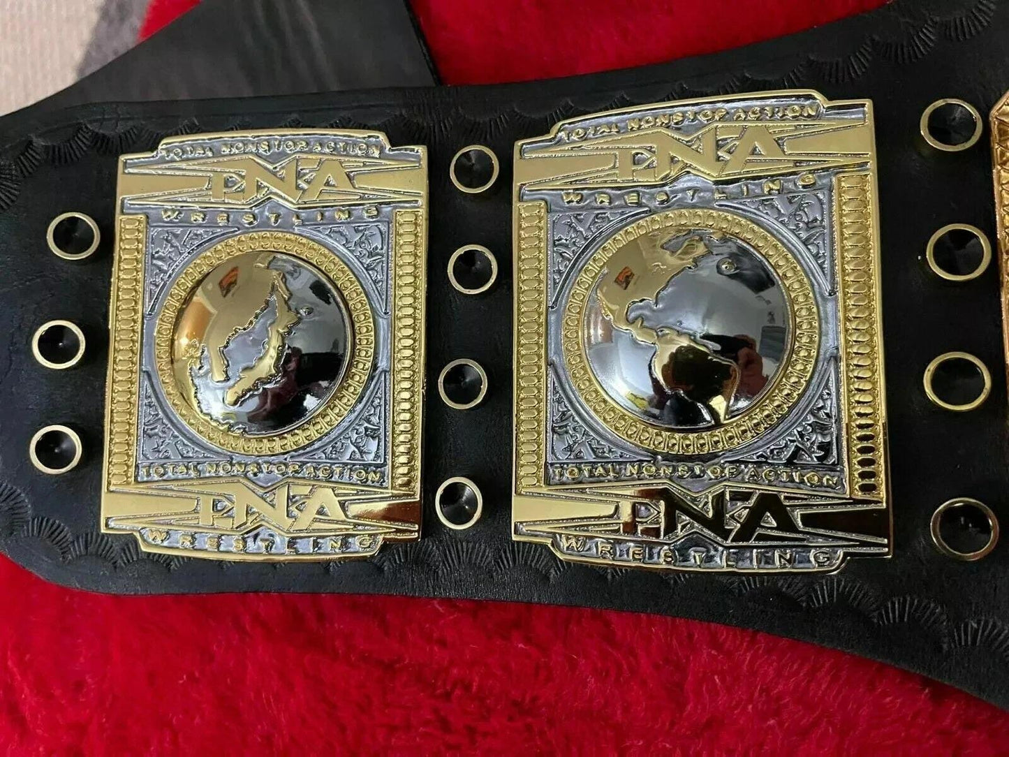 TNA World Heavyweight Championship Replica Belt | Jeff Hardy Inspired | 2MM 4MM Zinc | Real Leather Strap | Wrestling Fan Gift
