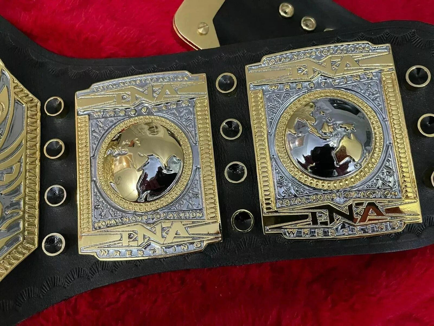 TNA World Heavyweight Championship Replica Belt | Jeff Hardy Inspired | 2MM 4MM Zinc | Real Leather Strap | Wrestling Fan Gift