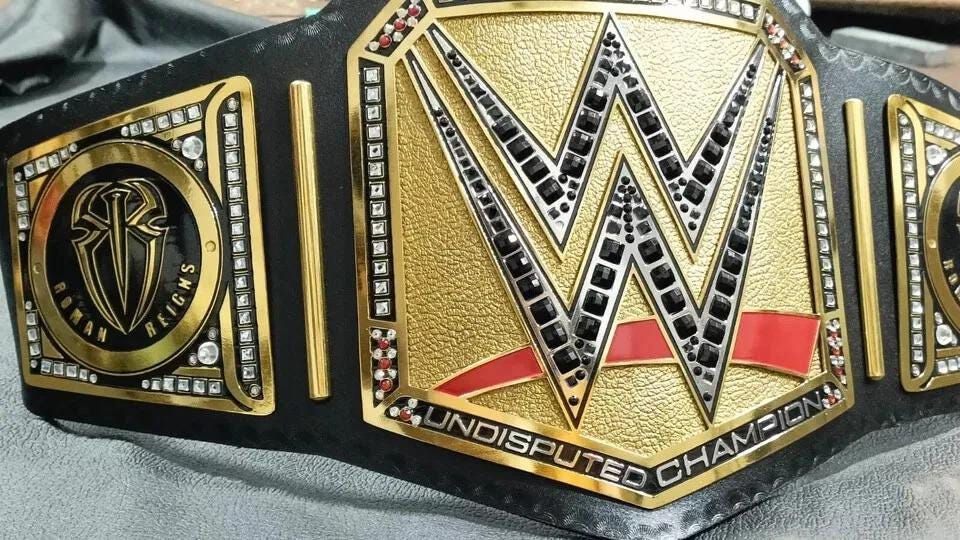 Undisputed Universal title Roman Reigns Side Plates Championship Belt | 1316 Days Tribute | 4MM/2MM Brass Replica | Adult Size | Wrestling