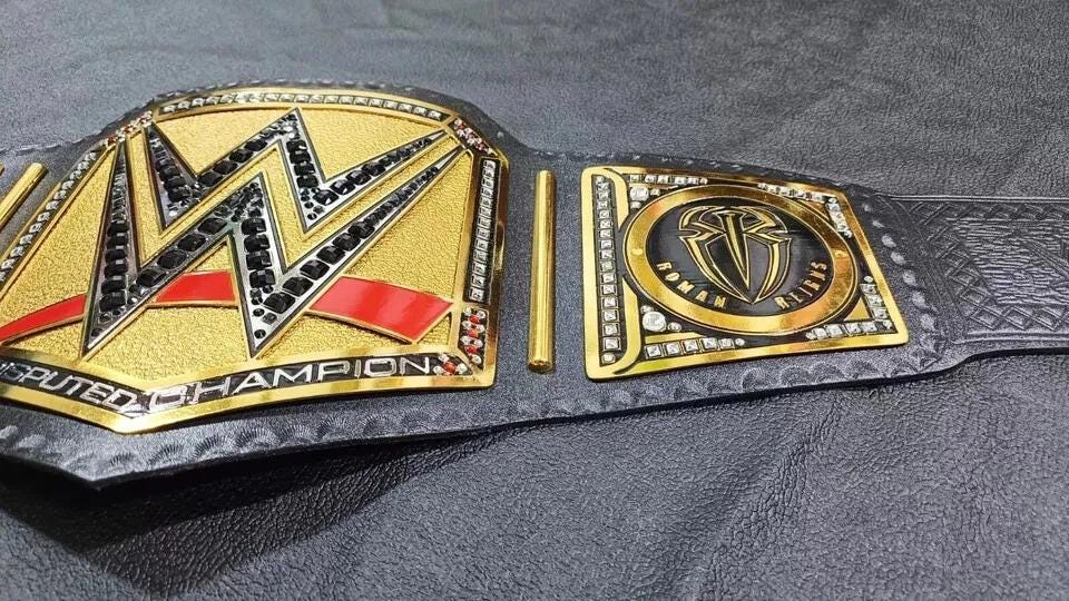Undisputed Universal title Roman Reigns Side Plates Championship Belt | 1316 Days Tribute | 4MM/2MM Brass Replica | Adult Size | Wrestling