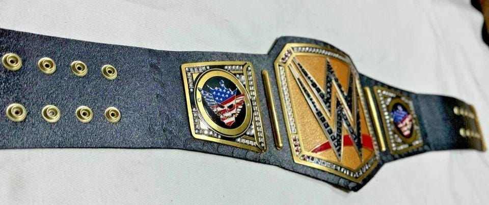 Cody Rhodes Undisputed Heavyweight Championship Belt | 2MM 4MM Brass Replica Title | Adult Size Wrestling Belt | Real Leather Strap