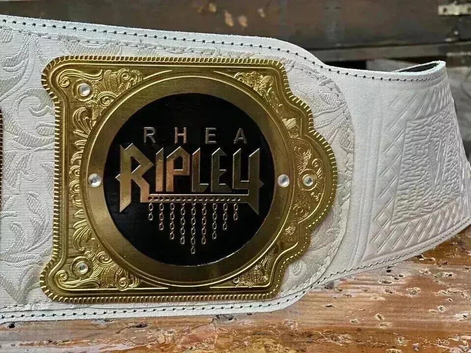 Women's World Heavyweight Championship Belt | 2MM/4MM Brass Replica | Adult Size Wrestling Title | Gift for Her | Rhea Style Belt