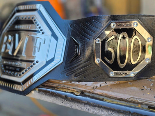 UFC BMF Championship Replica Belt | 2mm 4mm Brass Plates | Brock Lesnar Inspired MMA Title | Adult Size | Real Leather Fan Gift Belt