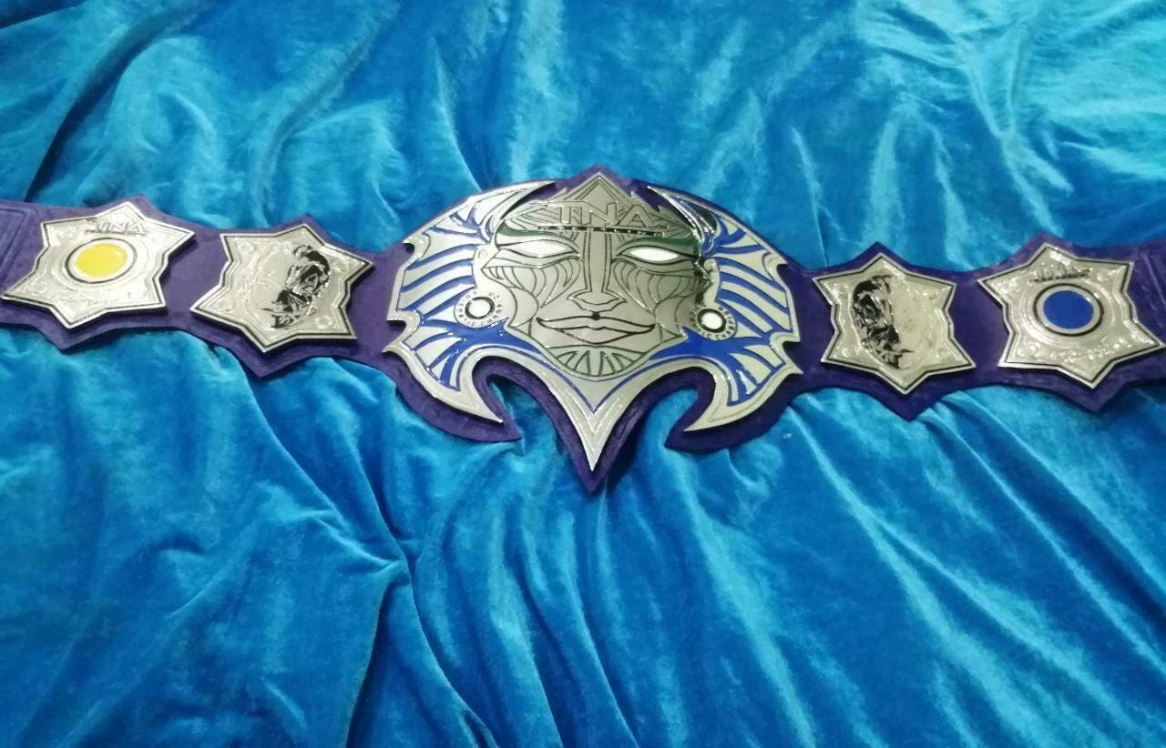 TNA Jeff Hardy Immortal Championship Belt | 2mm 4mm Zinc Plates | Chrome Leather Strap | Adult Size Replica | Wrestling Fan Gift
