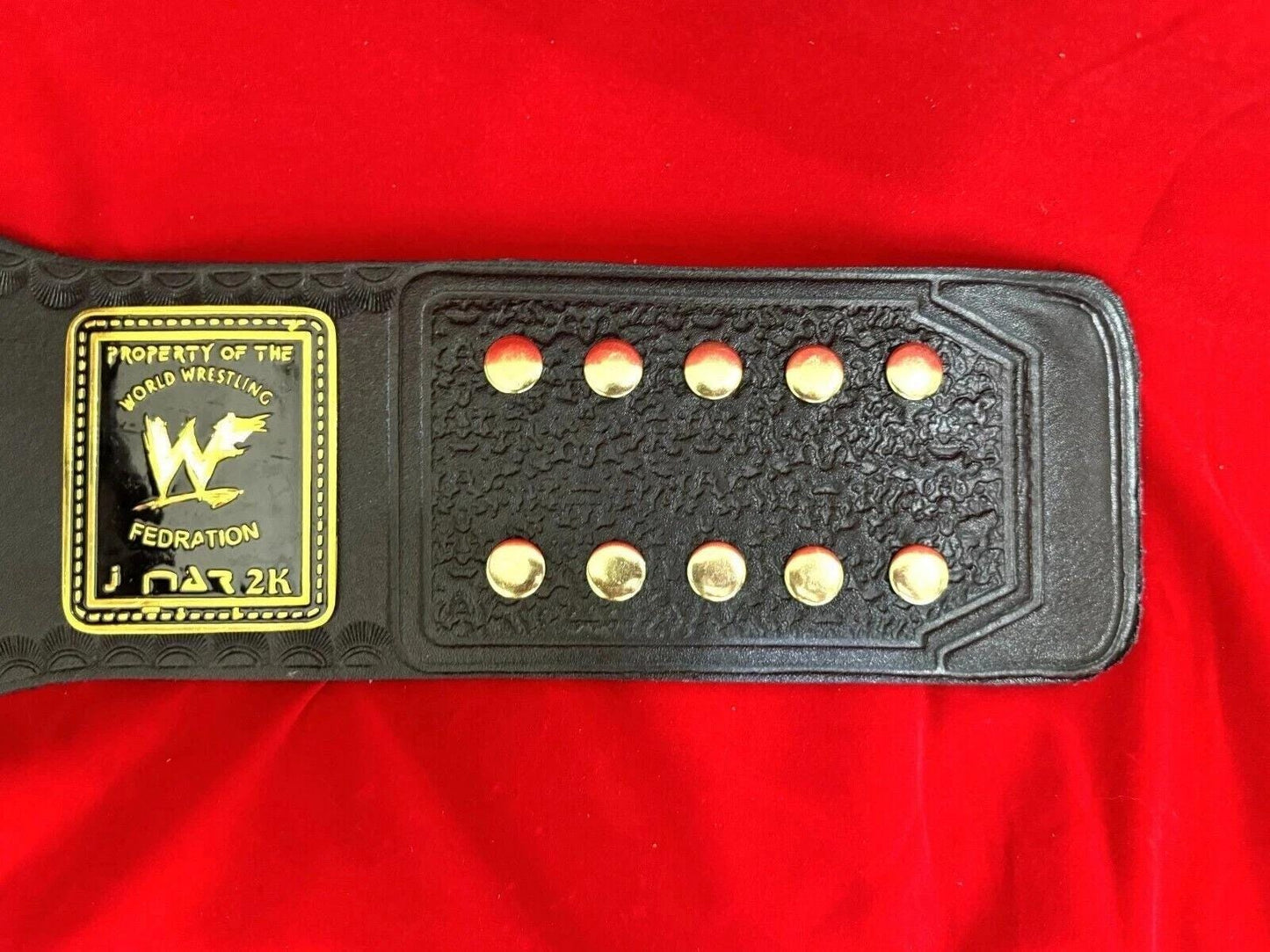 Oval Intercontinental Championship Replica Belt | 2mm 4mm Brass Plates | Real Leather Strap | WWF Inspired | Adult Size Wrestling Gift