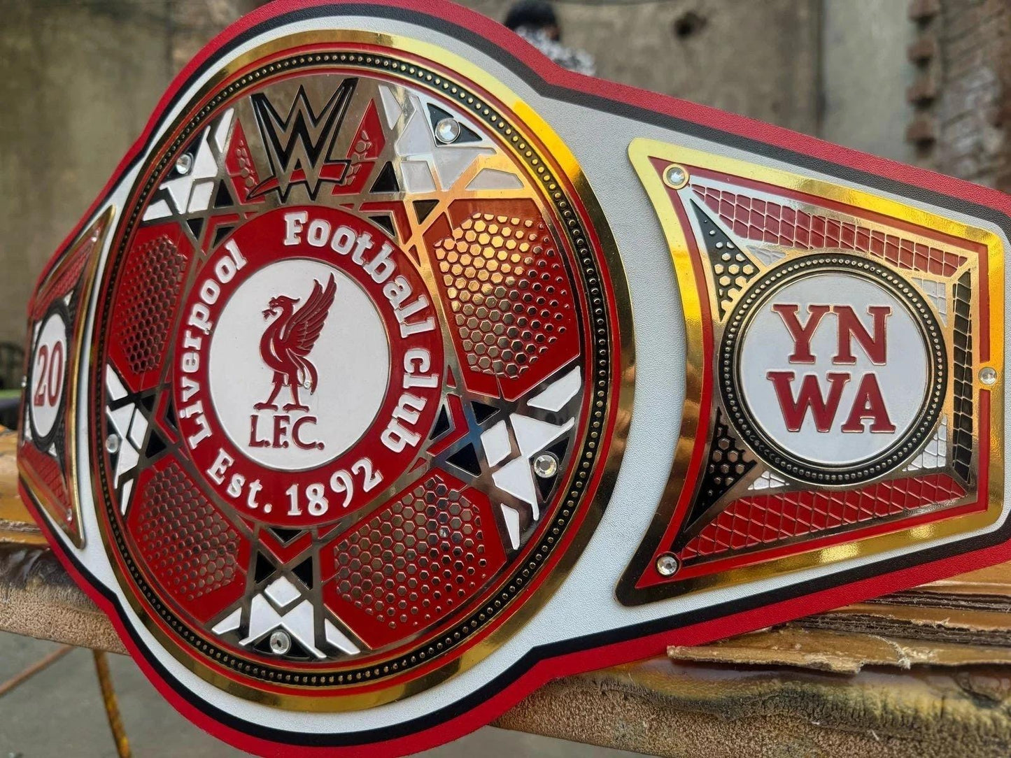 Liverpool FC Legacy Wrestling Championship Belt | 2MM / 4MM Metal Plates | Football Fan Gift | Adult Size Replica Title