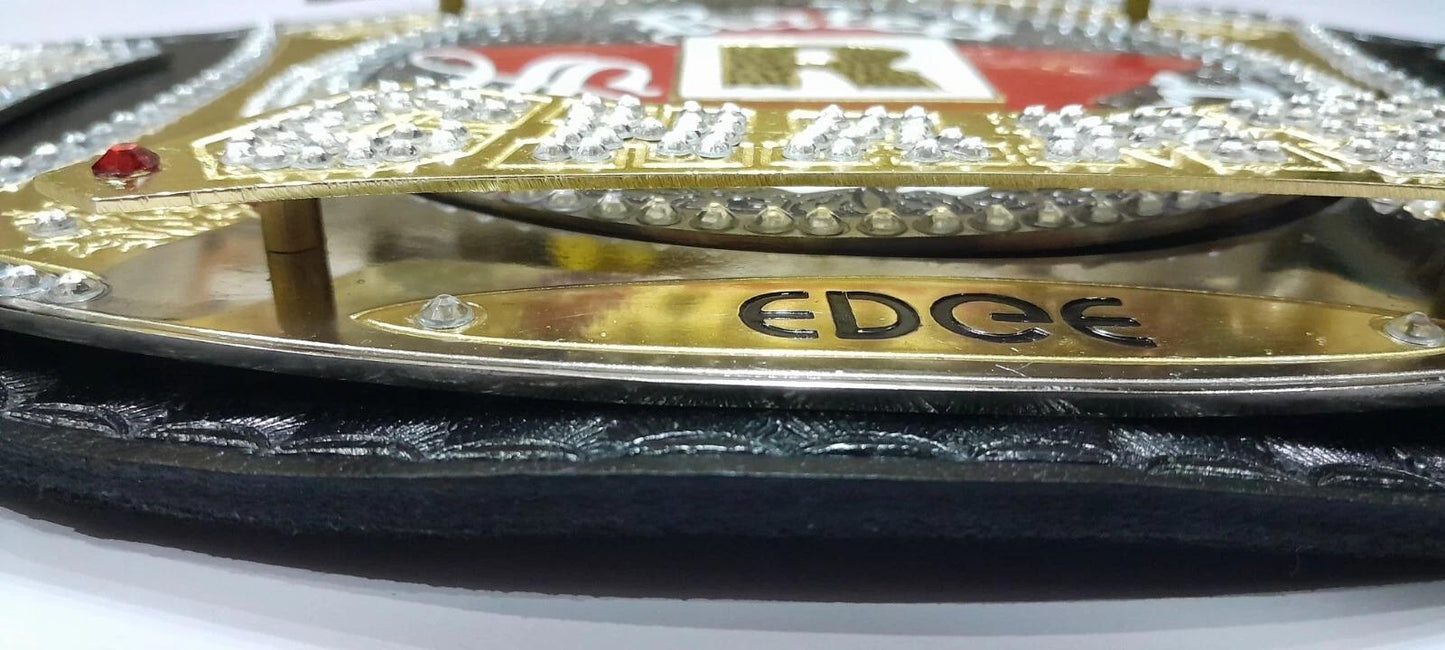 Edge Spinner Championship Belt | 2MM 4MM Replica | World Heavyweight Title | Real Leather | Adult Size Wrestling Belt