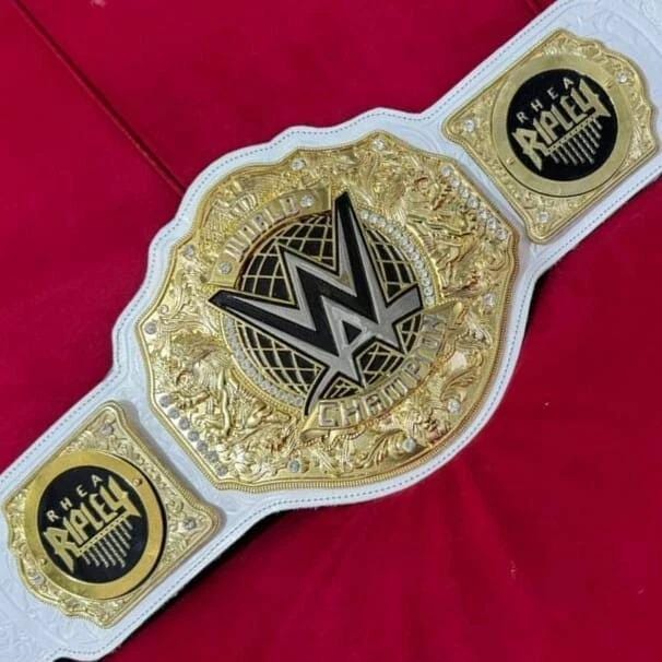 Women's World Heavyweight Championship Replica Belt | 6MM Casting | Rhea Ripley Side Plates | Real Leather Strap | Wrestling Gift
