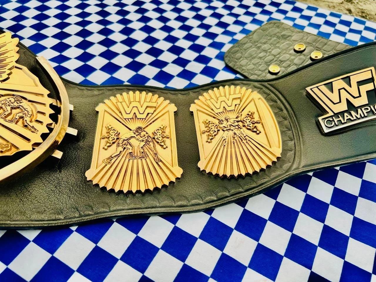 Winged Eagle Championship Belt | Replica Title | 10MM CNC Plates | 24K Gold Plated | Real Cowhide Leather | Jericho Style