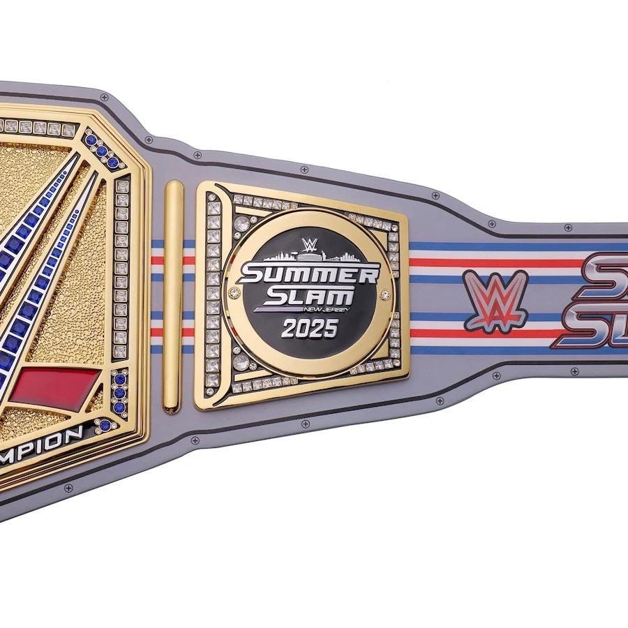 SummerSlam 2025 Undisputed Championship Belt | Replica 2MM 4MM Brass | Real Leather Strap | Adult Size Wrestling Gift