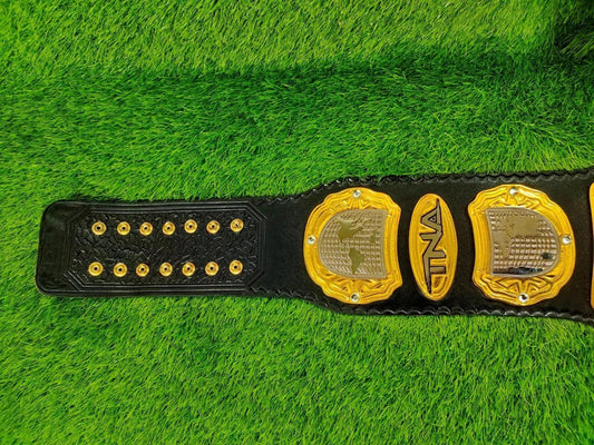 TNA Heavyweight Wrestling Championship Replica Title Belt 2MM 4MM Real Leather - ELITESTRAPES LIMITED