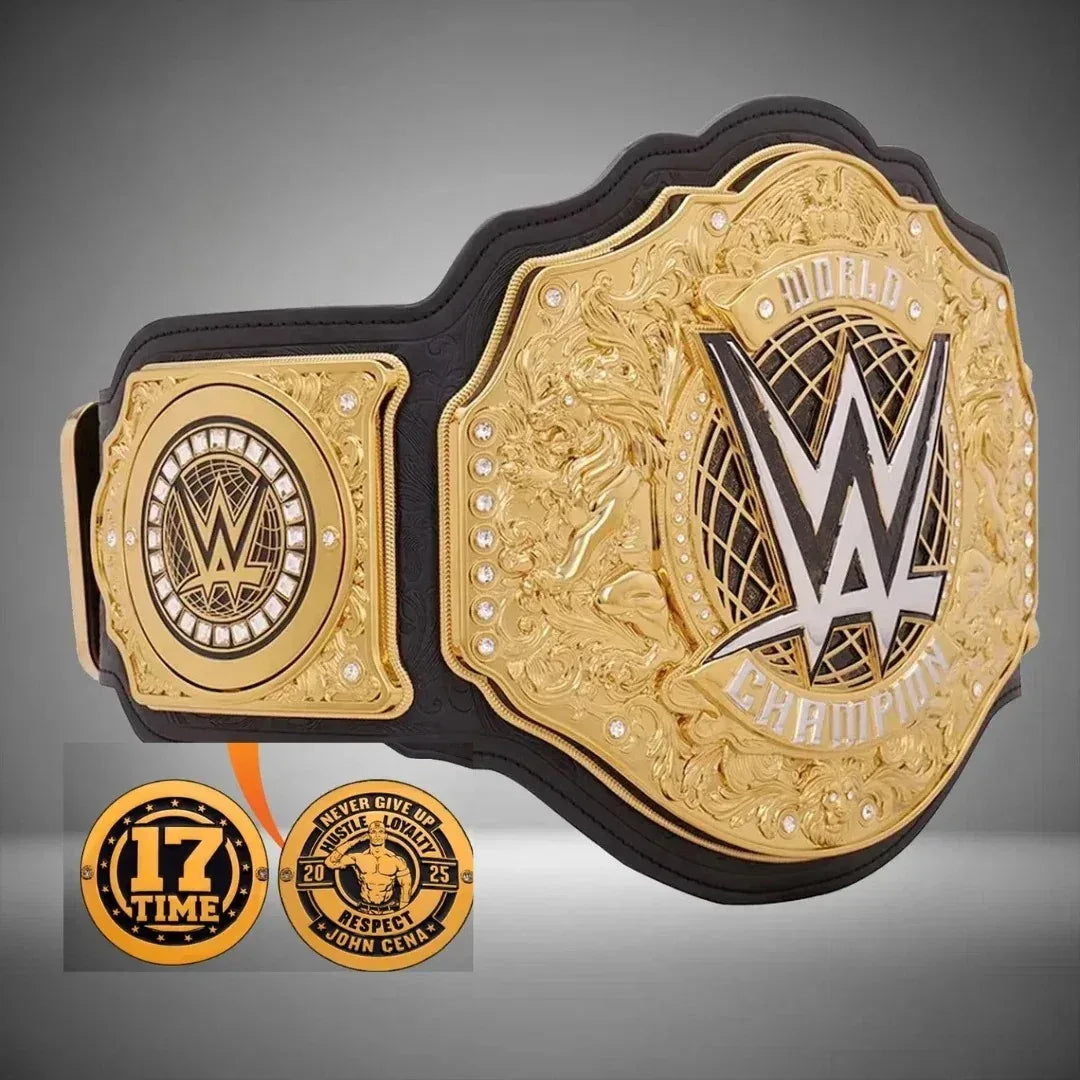 WWE World Heavyweight Championship Replica Belt 6MM JOHN CENA 17 TIMES