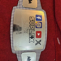 Custom Suplex Streaming Champion Belt 6mm Zinc Plates Personalized Name Plate Wrestling Title Replica