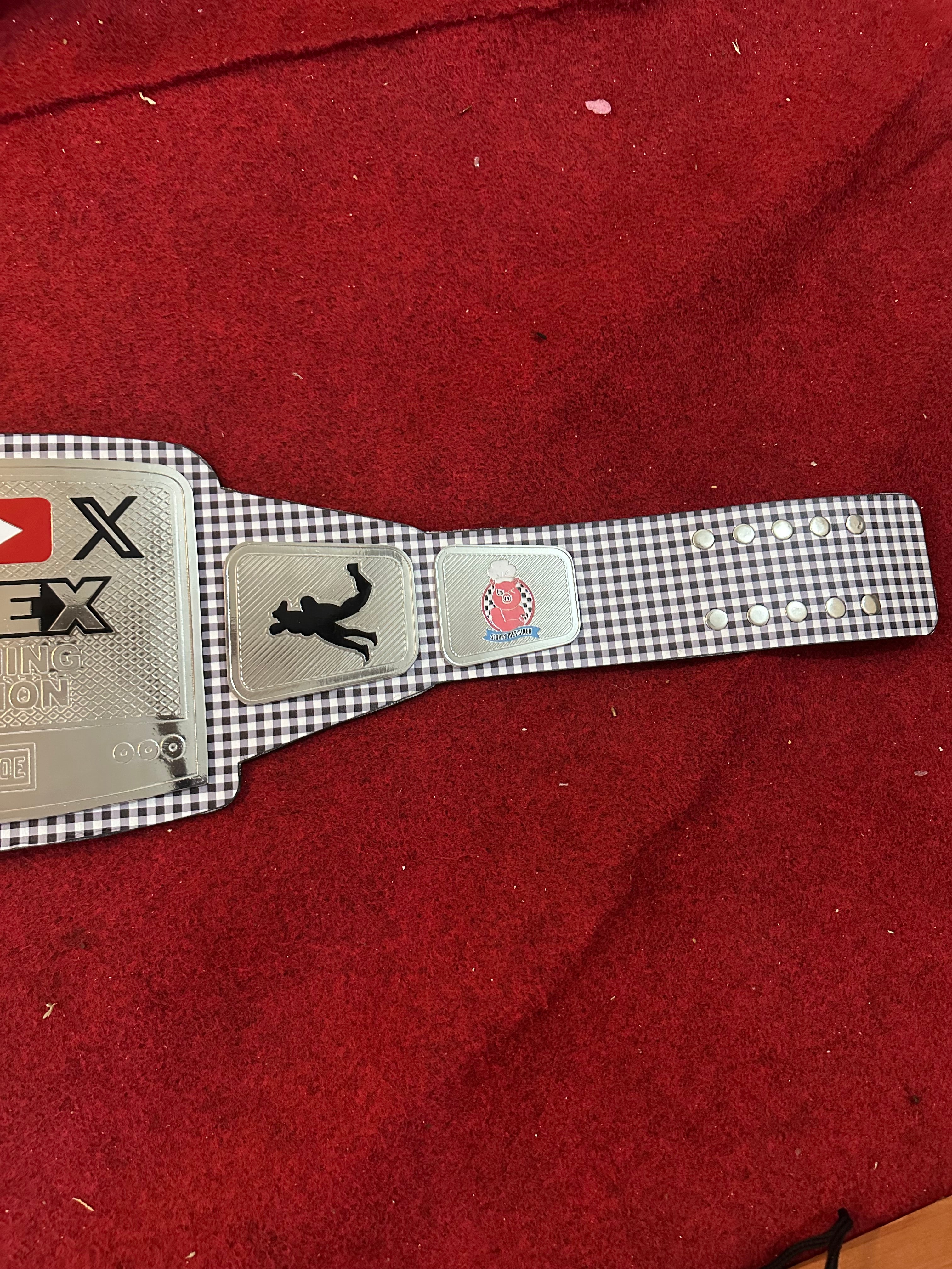 Custom Suplex Streaming Champion Belt 6mm Zinc Plates Personalized Name Plate Wrestling Title Replica