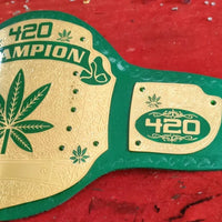420 Weed World Heavyweight Wrestling Championship Belt Replica