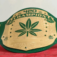 420 Weed World Heavyweight Wrestling Championship Belt Replica