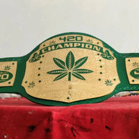420 Weed World Heavyweight Wrestling Championship Belt Replica