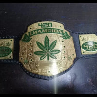 420 Weed World Heavyweight Wrestling Championship Belt Replica