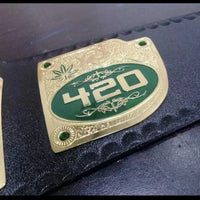 420 Weed World Heavyweight Wrestling Championship Belt Replica