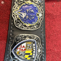 Baltimore Football Championship Title Belt - Custom Zinc Etched Real Leather Strap 6mm