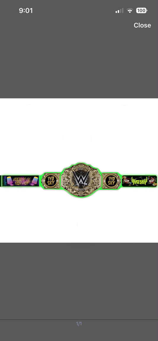Custom WWE Championship Belt – Iyo Sky “Genius of the Sky” Edition