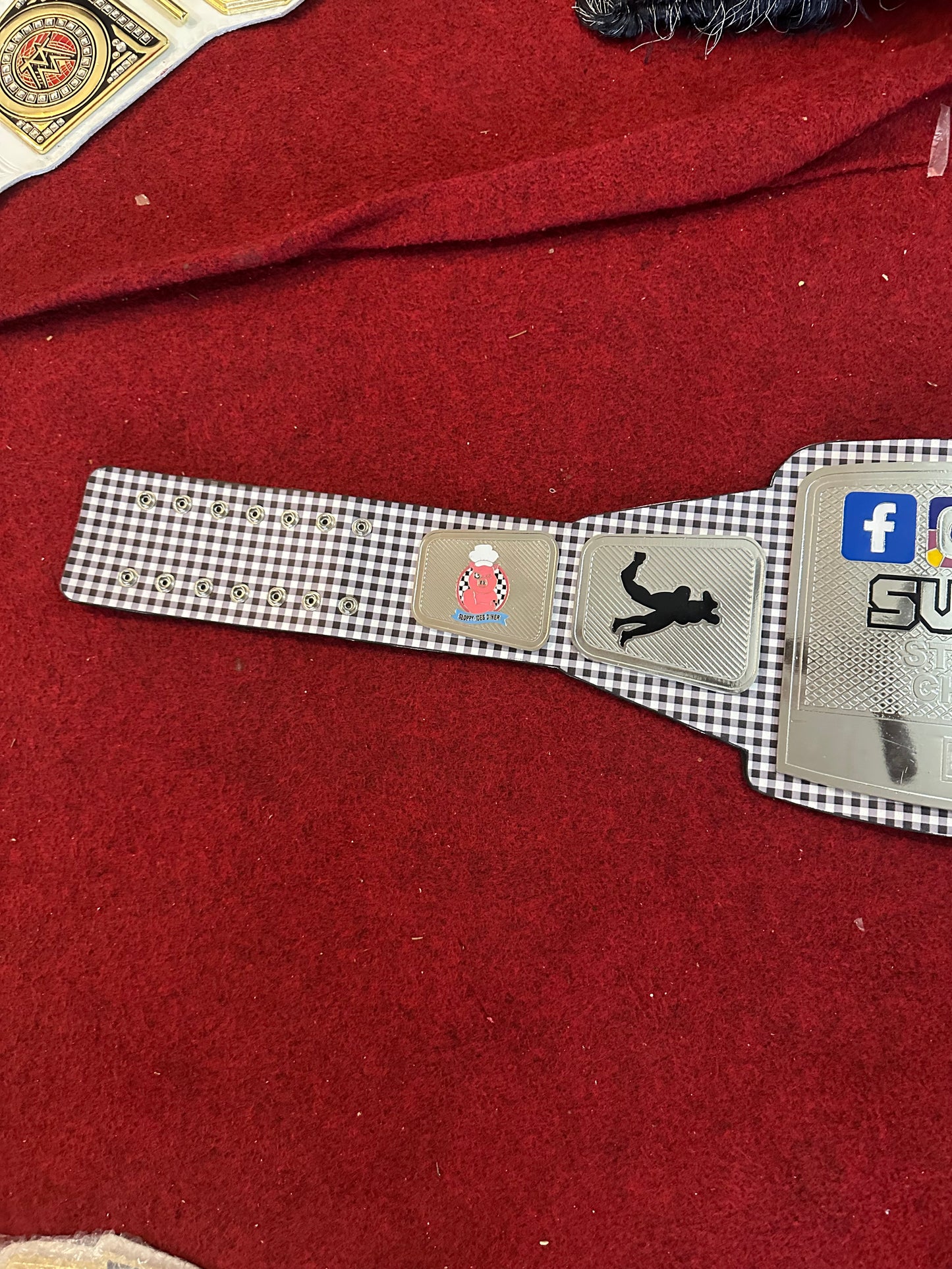 Custom Suplex Streaming Champion Belt 6mm Zinc Plates Personalized Name Plate Wrestling Title Replica