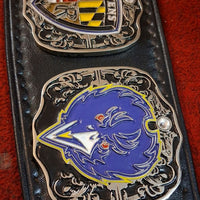 Baltimore Football Championship Title Belt - Custom Zinc Etched Real Leather Strap 6mm