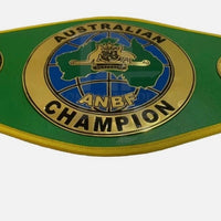 Australian Champion ANBF Boxing Title Belt Replica – Premium Brass Championship Belt with Real Leather Strap