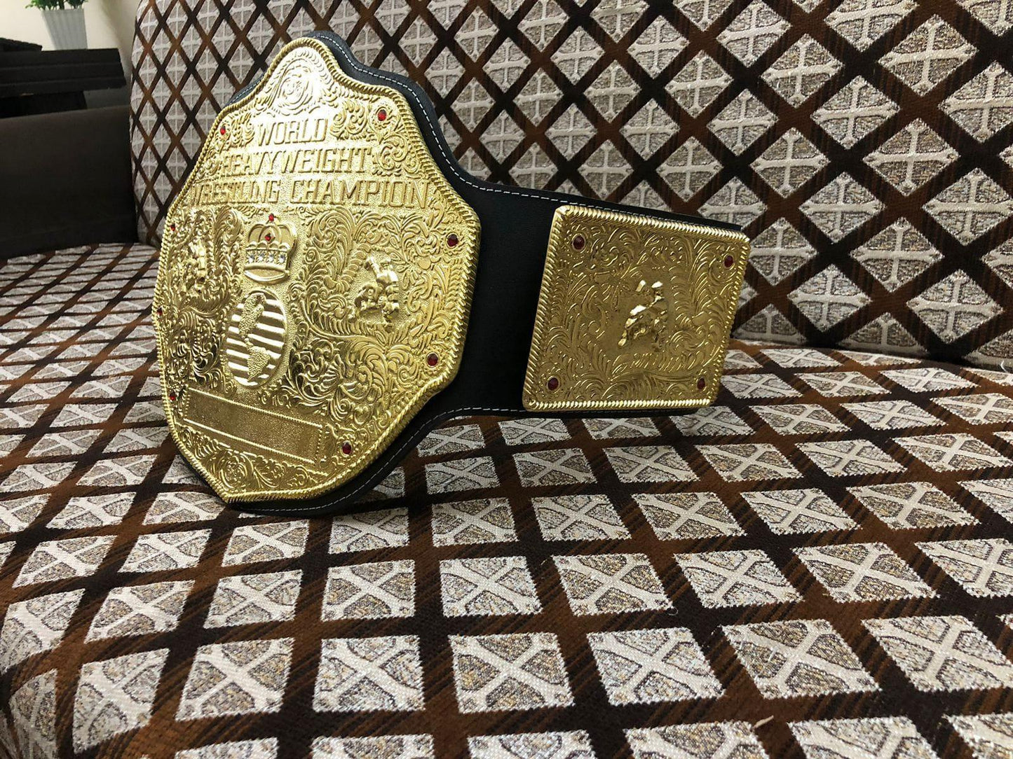 Big Gold World Heavyweight Wrestling Championship Belt