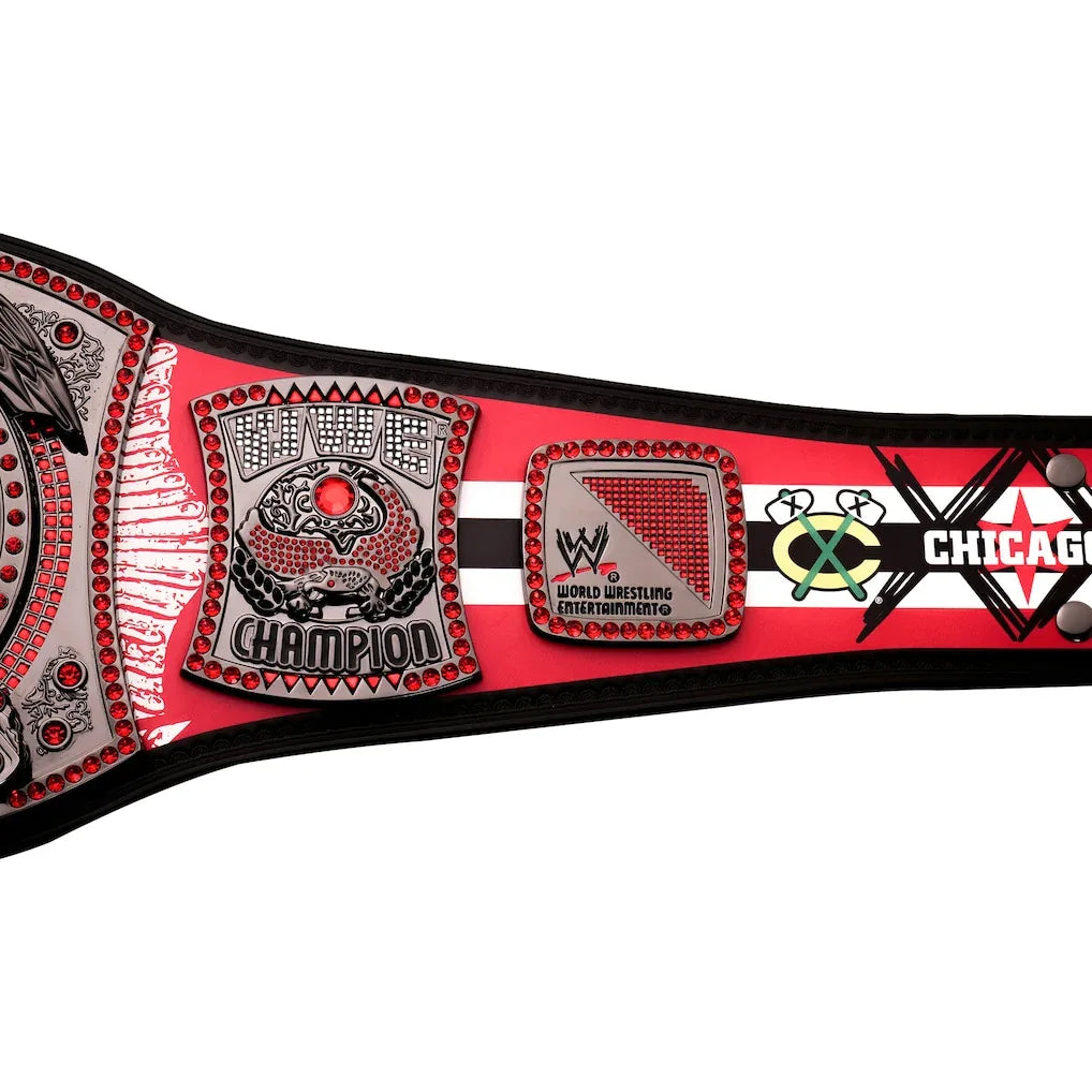 CM Punk Chicago Blackhawks Signature Series Spinner Championship Replica Belt - ELITESTRAPES LIMITED