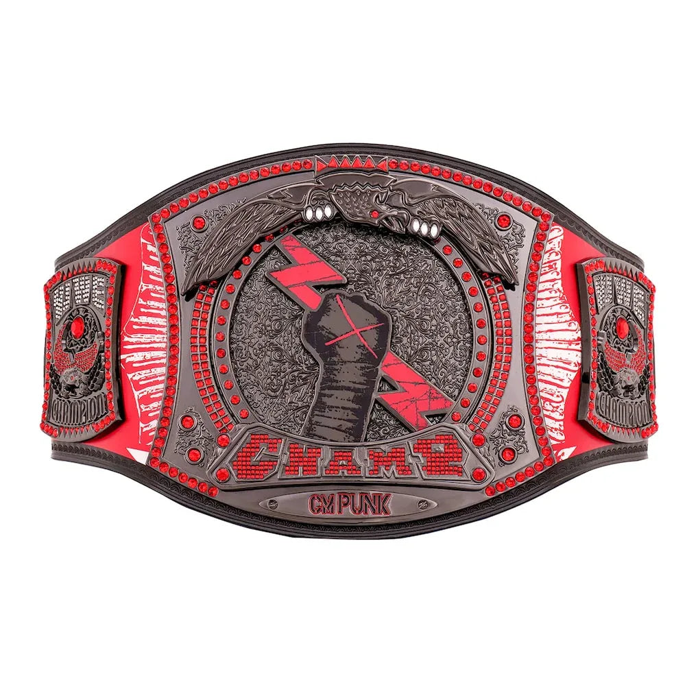 CM Punk Chicago Blackhawks Signature Series Spinner Championship Replica Belt - ELITESTRAPES LIMITED
