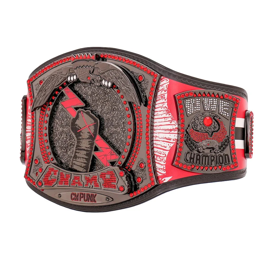 CM Punk Chicago Blackhawks Signature Series Spinner Championship Replica Belt - ELITESTRAPES LIMITED
