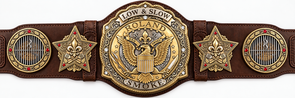 Custom Low & Slow BBQ Championship Belt – 6mm