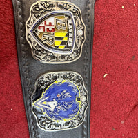 Baltimore Football Championship Title Belt - Custom Zinc Etched Real Leather Strap 6mm