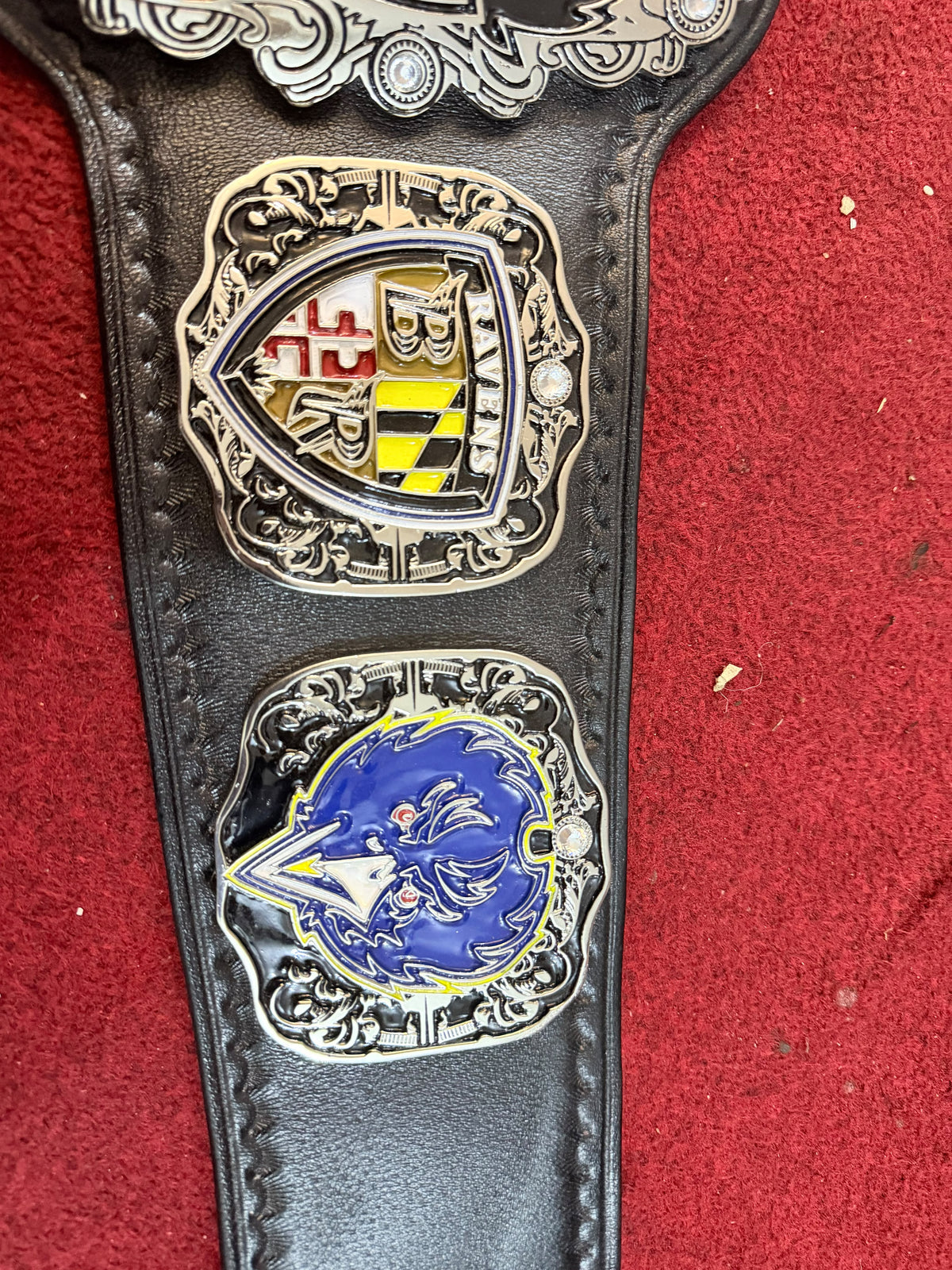 Baltimore Football Championship Title Belt - Custom Zinc Etched Real Leather Strap 6mm