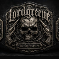 Custom Forgiven “Daddy/Master” Skull Championship Belt – Custom Replica Title 8mm