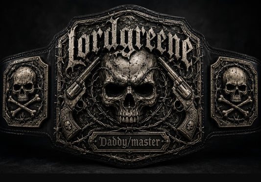 Custom Forgiven “Daddy/Master” Skull Championship Belt – Custom Replica Title 8mm