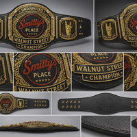 Smitty’s Place Undisputed Walnut Street Champion – Custom Gold Championship Belt