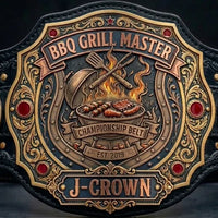 BBQ Grill Master Championship Belt – Custom Barbecue Cook-Off Winner Belt | Premium BBQ Champion Award