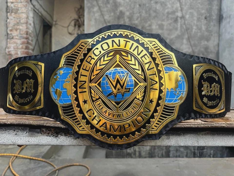 WWE Intercontinental Dominik Mysterio Championship Wrestling Replica Belt