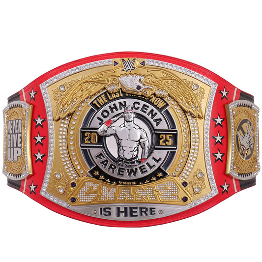 John Cena Farewell 2025 Spinner Championship Belt Replica – Washington Gold Wrestling Title
