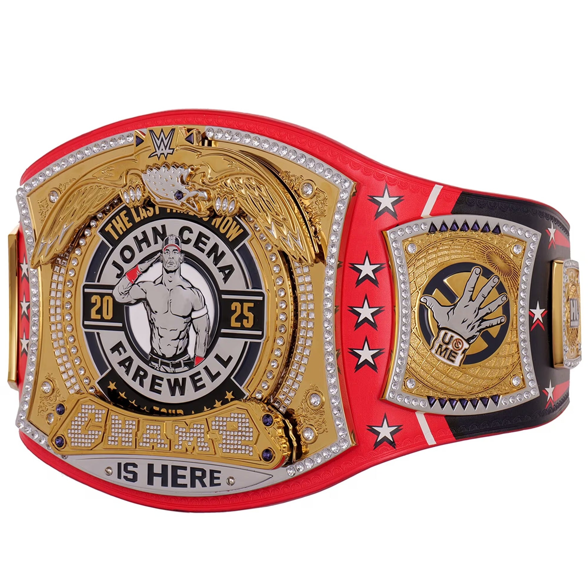 John Cena Farewell 2025 Spinner Championship Belt Replica – Washington Gold Wrestling Title