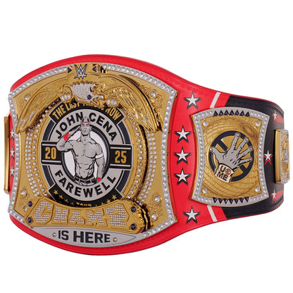 John Cena Farewell 2025 Spinner Championship Belt Replica – Washington Gold Wrestling Title