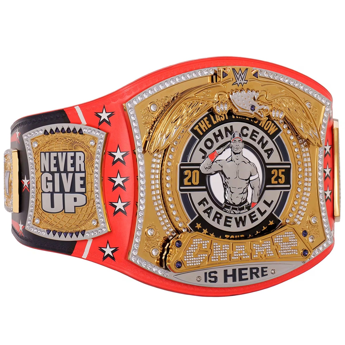 John Cena Farewell 2025 Spinner Championship Belt Replica – Washington Gold Wrestling Title