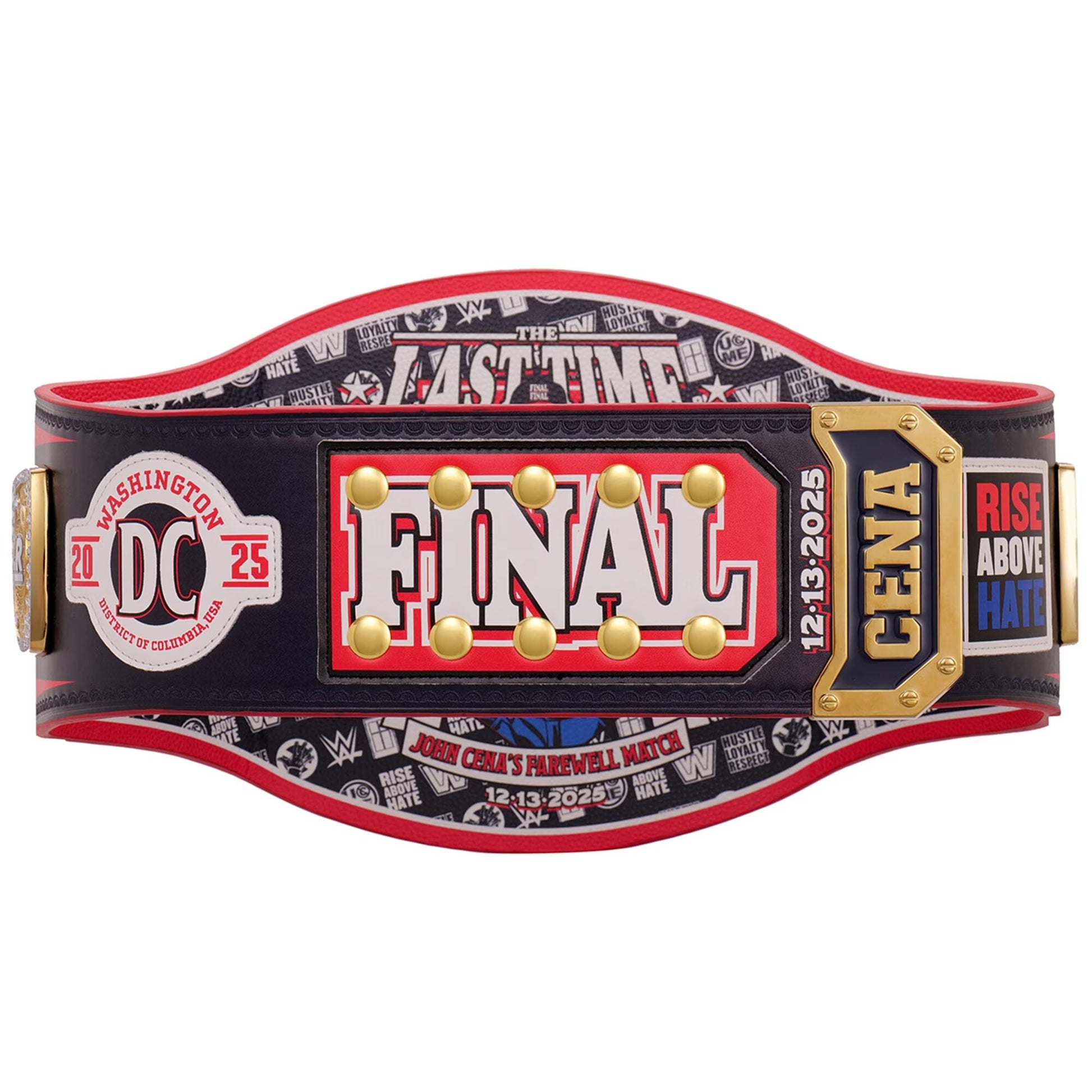 John Cena Farewell 2025 Spinner Championship Belt Replica – Washington Gold Wrestling Title