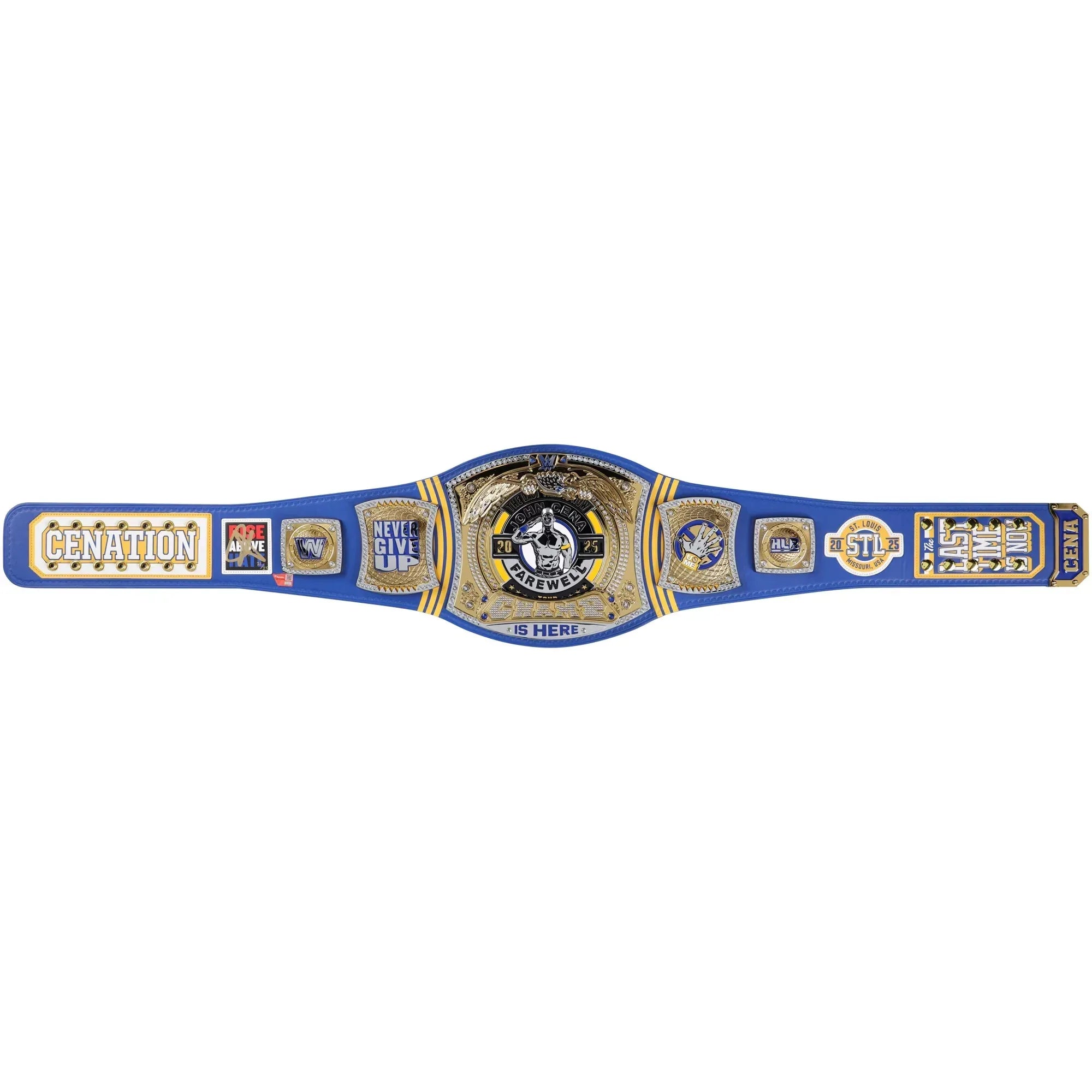 John Cena WWE Autographed Farewell Tour 2025 St. Louis Replica Championship Belt
