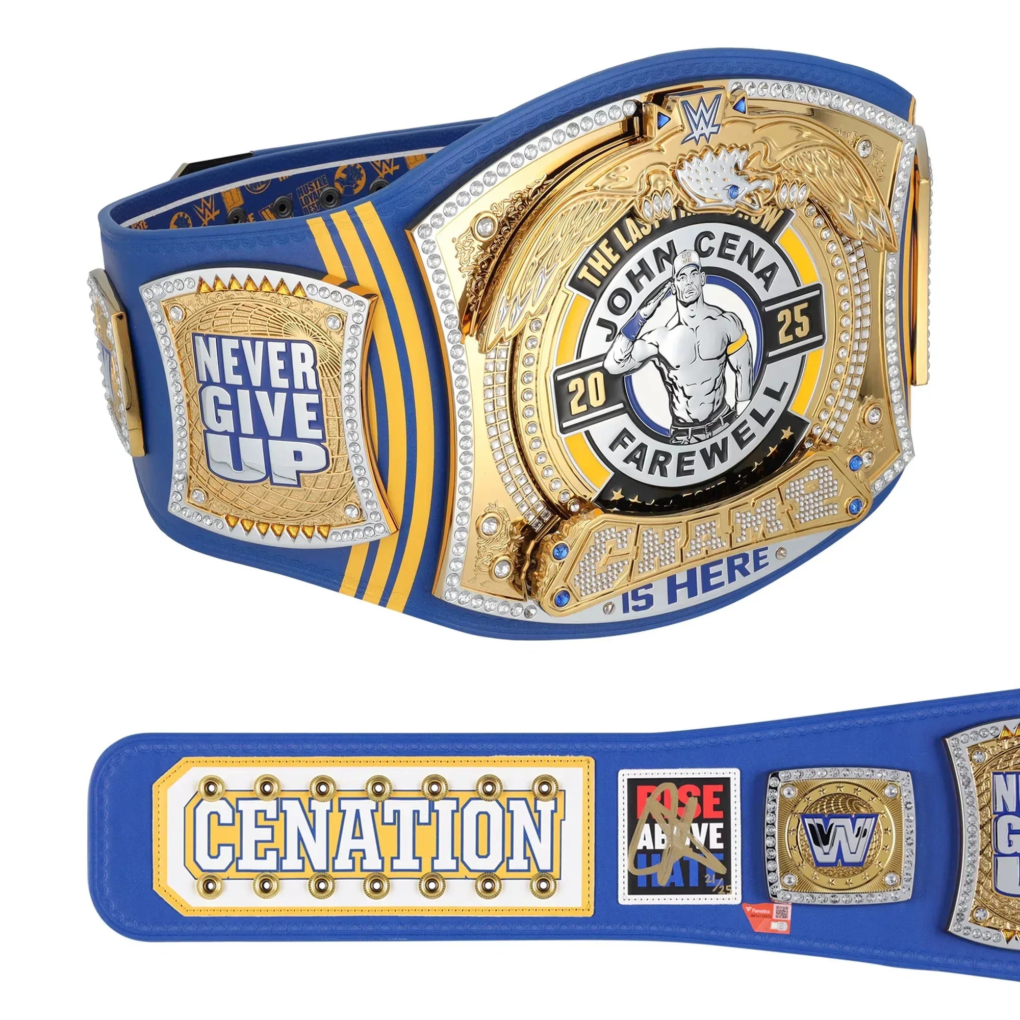 John Cena WWE Autographed Farewell Tour 2025 St. Louis Replica Championship Belt