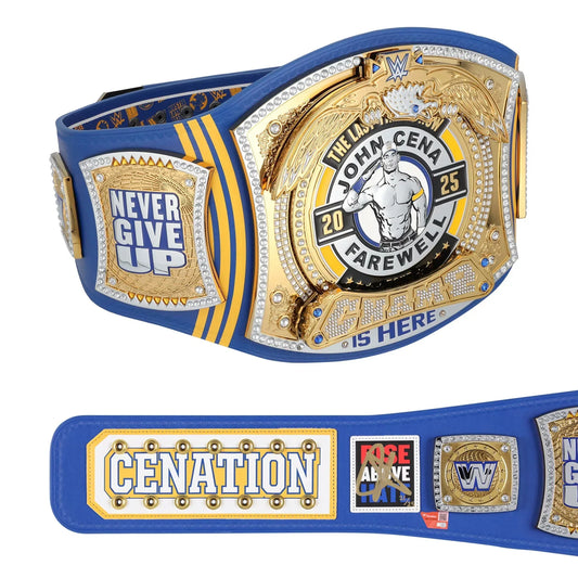 John Cena WWE Autographed Farewell Tour 2025 St. Louis Replica Championship Belt